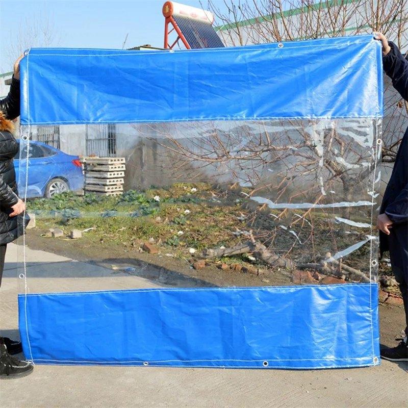 0,33MM Transparente PE-Plane Gartenpflanzen-Schutzhaus Warmhalten Gitter Regendichtes Tuch Balkonfenster Regenschutz Wasserdichte Markise