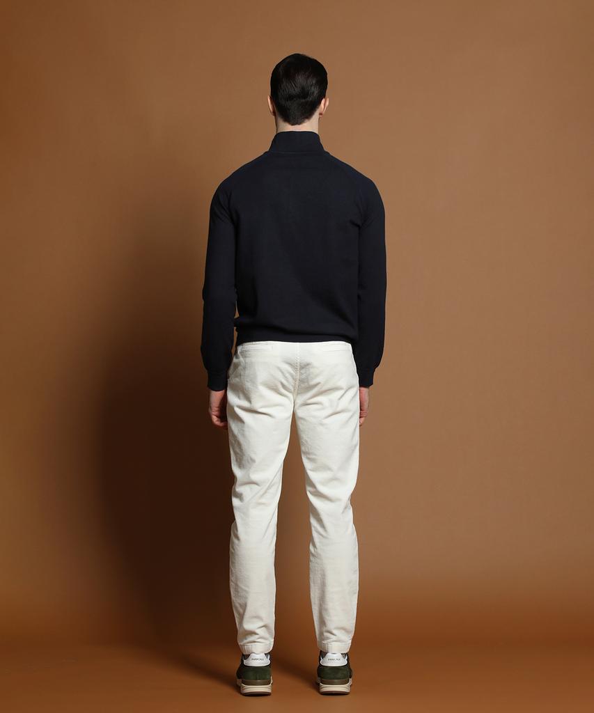 Panicale Navy Soft Side Half-Zip Knit