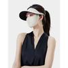 Women Summer Outdoor Full Face UV Sun Protection Mask with Hat Brim Visor Breathable Ice Silk Cooling Cycling Facekini