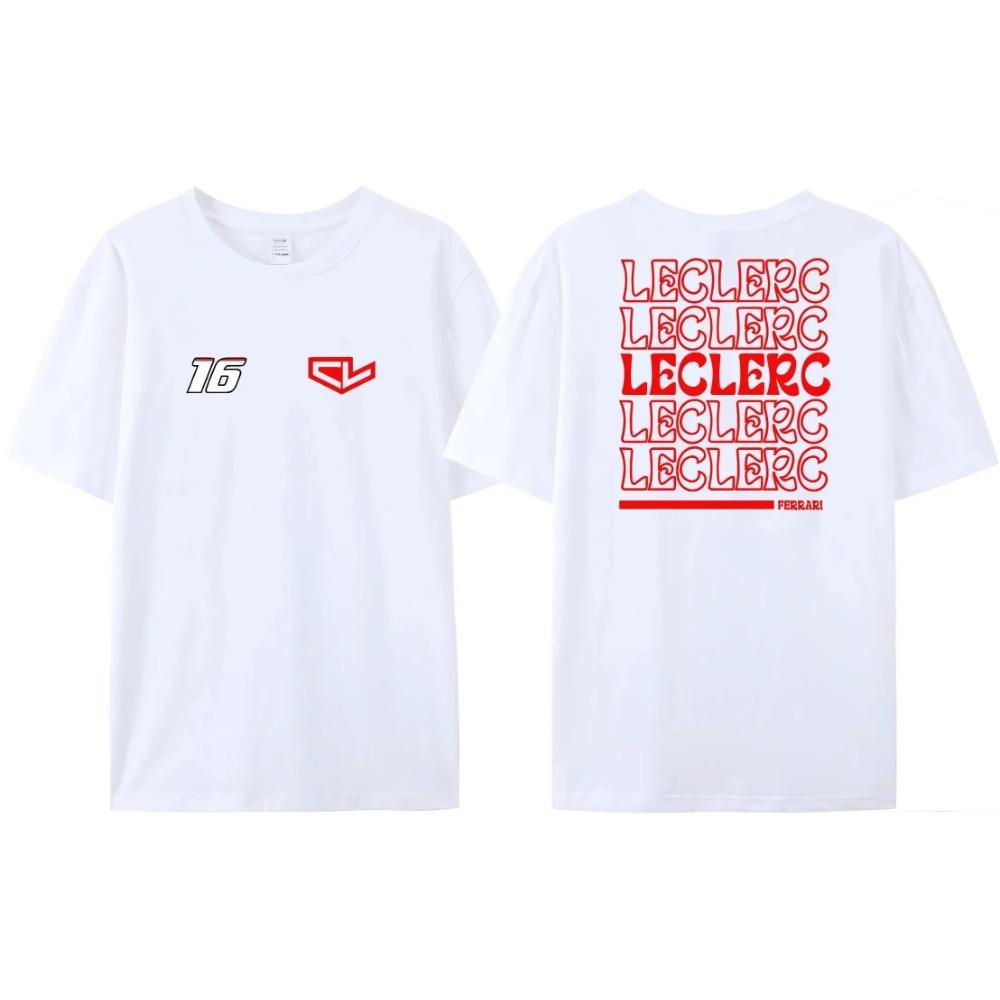 

Новая футболка унисекс Racing 16 Letters Футболка F-1 Charles Leclerc 16 Letters Printed F Racing 1 Fan Унисекс Harajuku Casual Cotton Tee 4XL