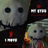 77cm Halloween Scarecrow Decoration, Outdoor Activated Prop with Light Up Eyes, Sound Activated