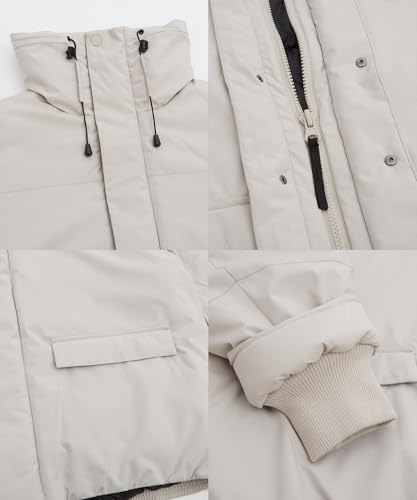 IMPROMES Men's SIDEWAYSTANCE Poly-Stretch Padded Down Jacket, Light Beige