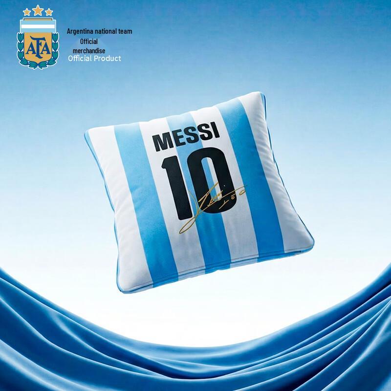Argentina National Team Messi Jersey Pillow Blanket No. 10