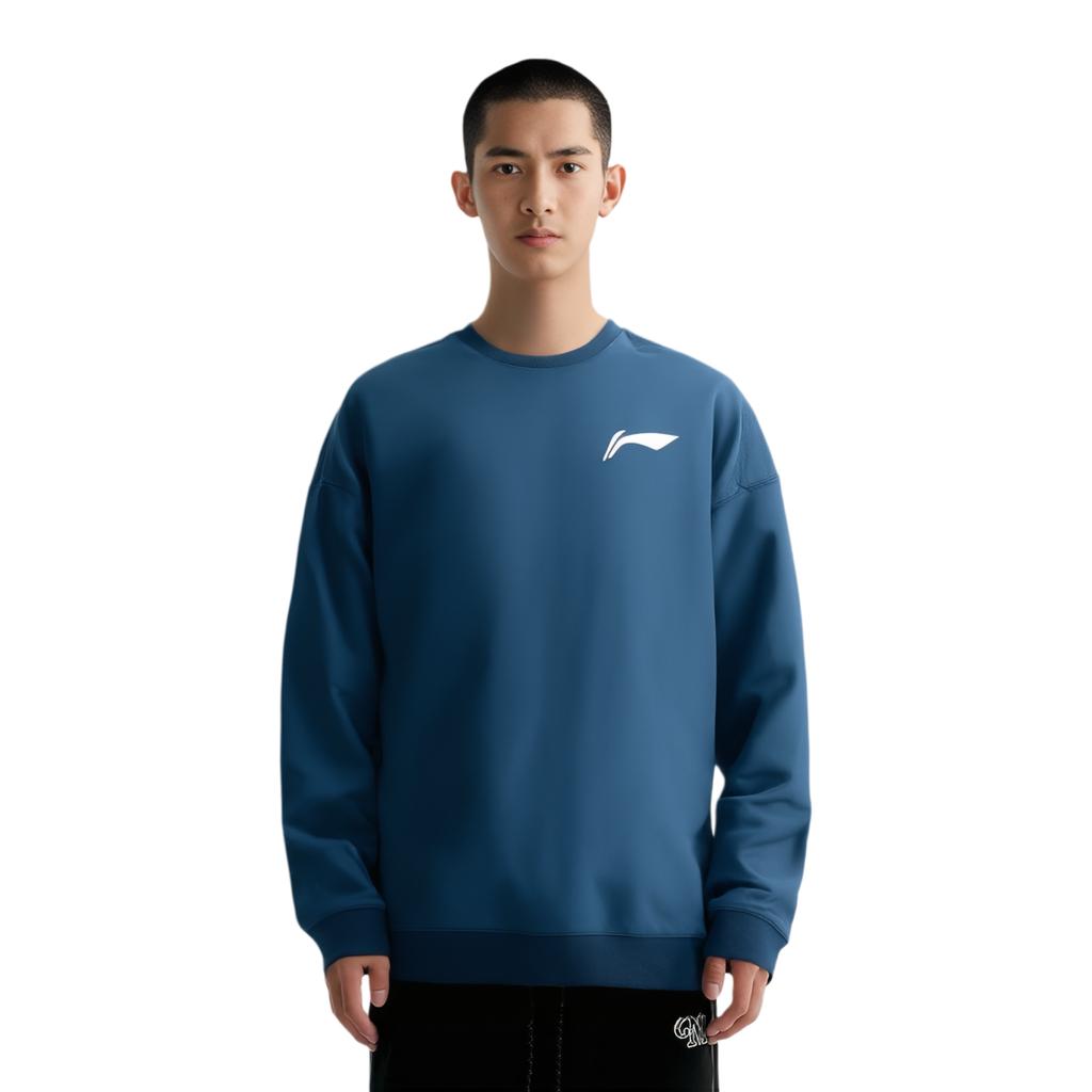 Li Ning Badminton Collection Sweatshirt Men's Sea Soul Blue AWDS201-3