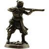 White Copper Japanese Shogunate Samurai Gun Soldiers Figurines Miniatures Vintage Metal Soldiers Model Statue Desktop Ornament