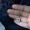 Hexagram Crown Necklace Niche Design Sense Retro Versatile High Sense Simple Sweater Chain