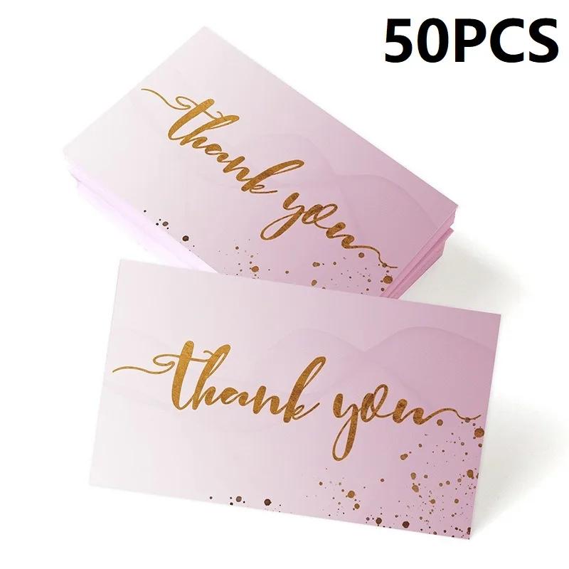 50PCS Thank You Cards Small Business Gift Cards Wedding Thank You Card HK01