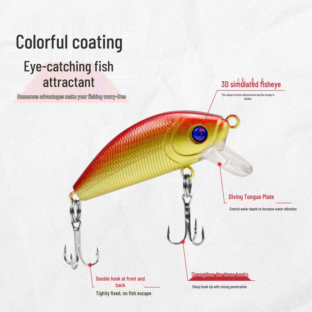 High-Speed Surface Micro Minnow Multi-Color Hard Lure for Freshwater and Saltwater Fishing