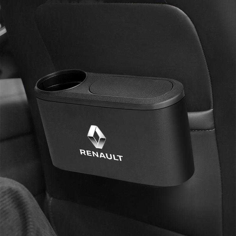 Trash Can Auto Emblem Garbage Box Bin Storage Car Accessories For Renault Dacia Megane 2 3 Duster Logan Clio 4 Laguna Sandero Scenic