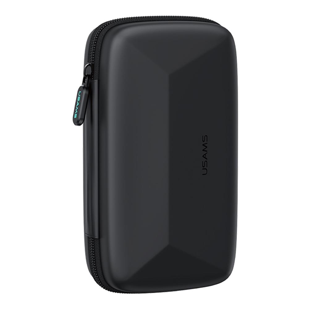

USAMS Jane06 6.7 inch Storage Bag Double Layer Shockproof Zipper Electronic Organizer Travel Case