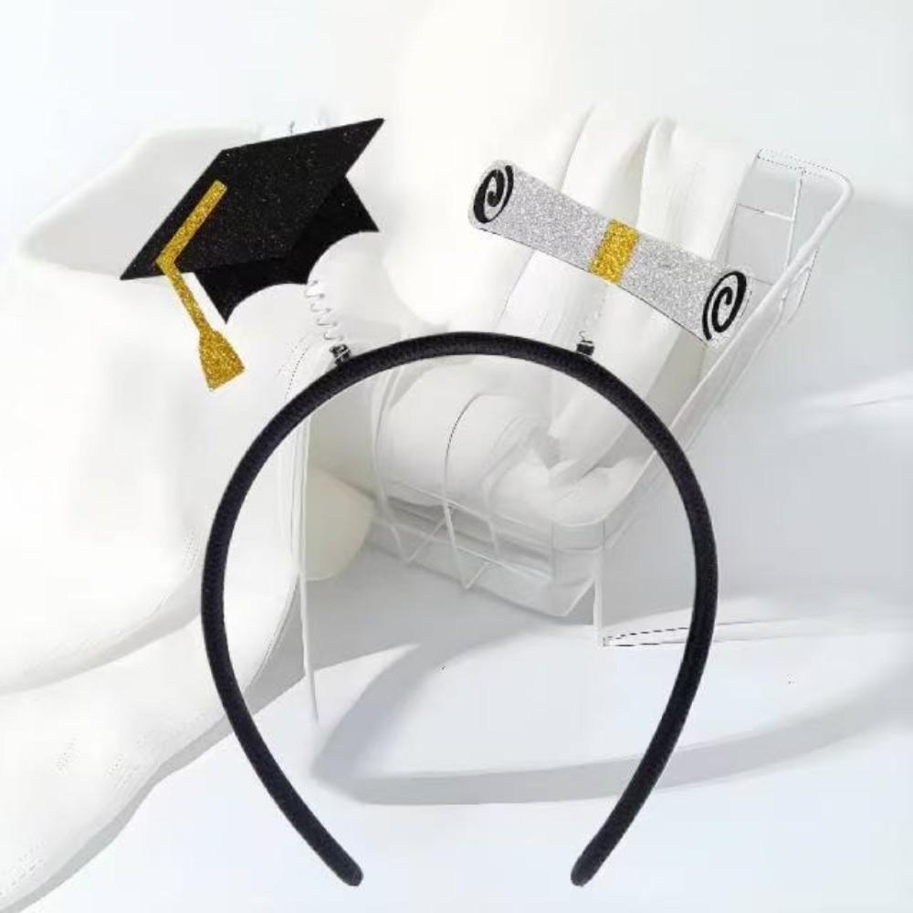 Celebrate Graduation Cap Headband Non-slip Graduation Hat Hairband  Elementary School