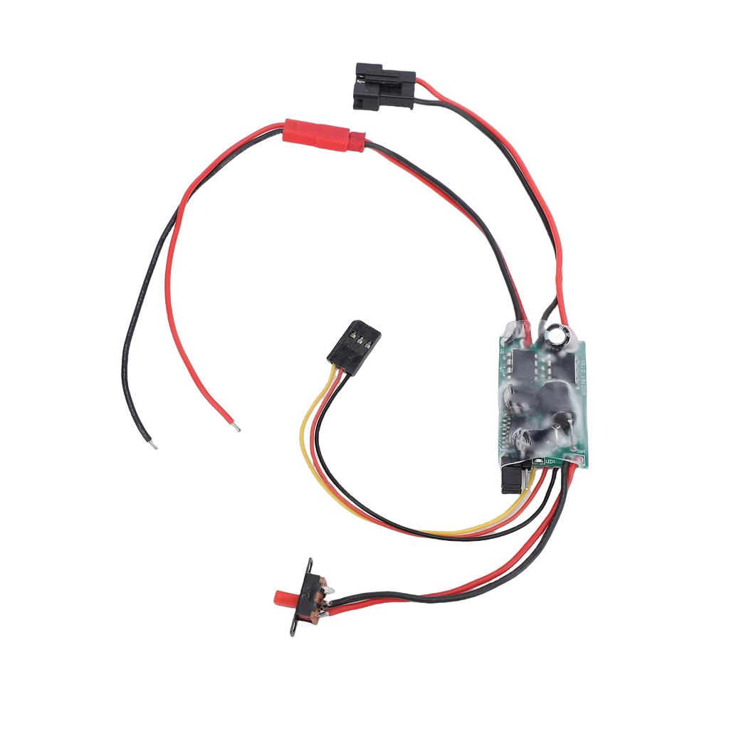 Brushed ESC, SM Plug Electronic Speed Controller with Brake for WPL MN C14 C24 C34 C44 B14 B24 B16 B36 1 16 RC Car