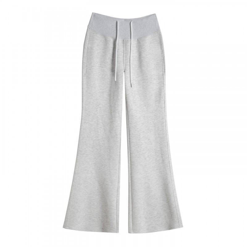 High-Waisted Relaxed Fit Flared Joggers Women - Slimming Wide-Leg Casual Pants In Gray Black Beige Rose Mauve