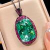 Jewelry Copper Bottom Gold-Plated Simulation Para Green Black Gold Personalized Pendant Necklace Main Stone 20 * 28