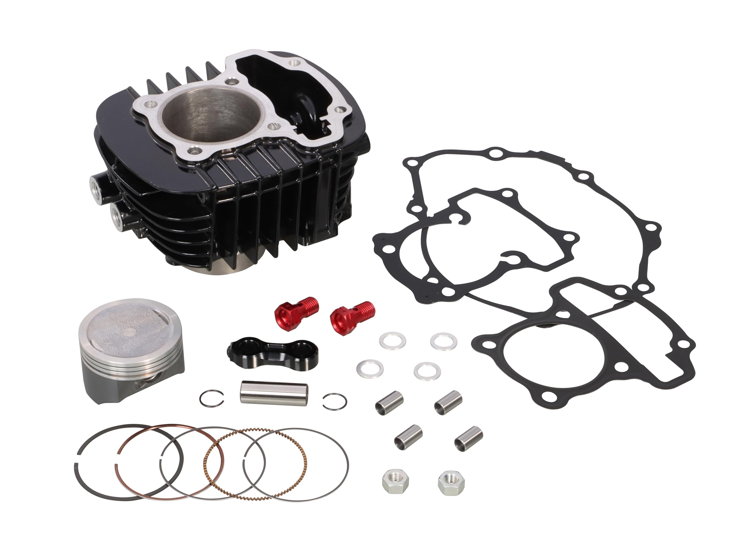 

KITACO LIGHT 145cc Aluminum Cast Iron Sleeve Cylinder High for Grom Part Number Bore-Up Kit, (Black) (without Camshaft), (FNO, JC92-1000001-1099999), чёрный