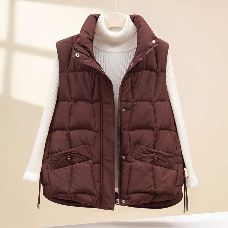 

Small casual cotton vest women s autumn and winter new loose short thermal vest vest vest vest vest 2XL suggestion [135--155] catty темно-красного