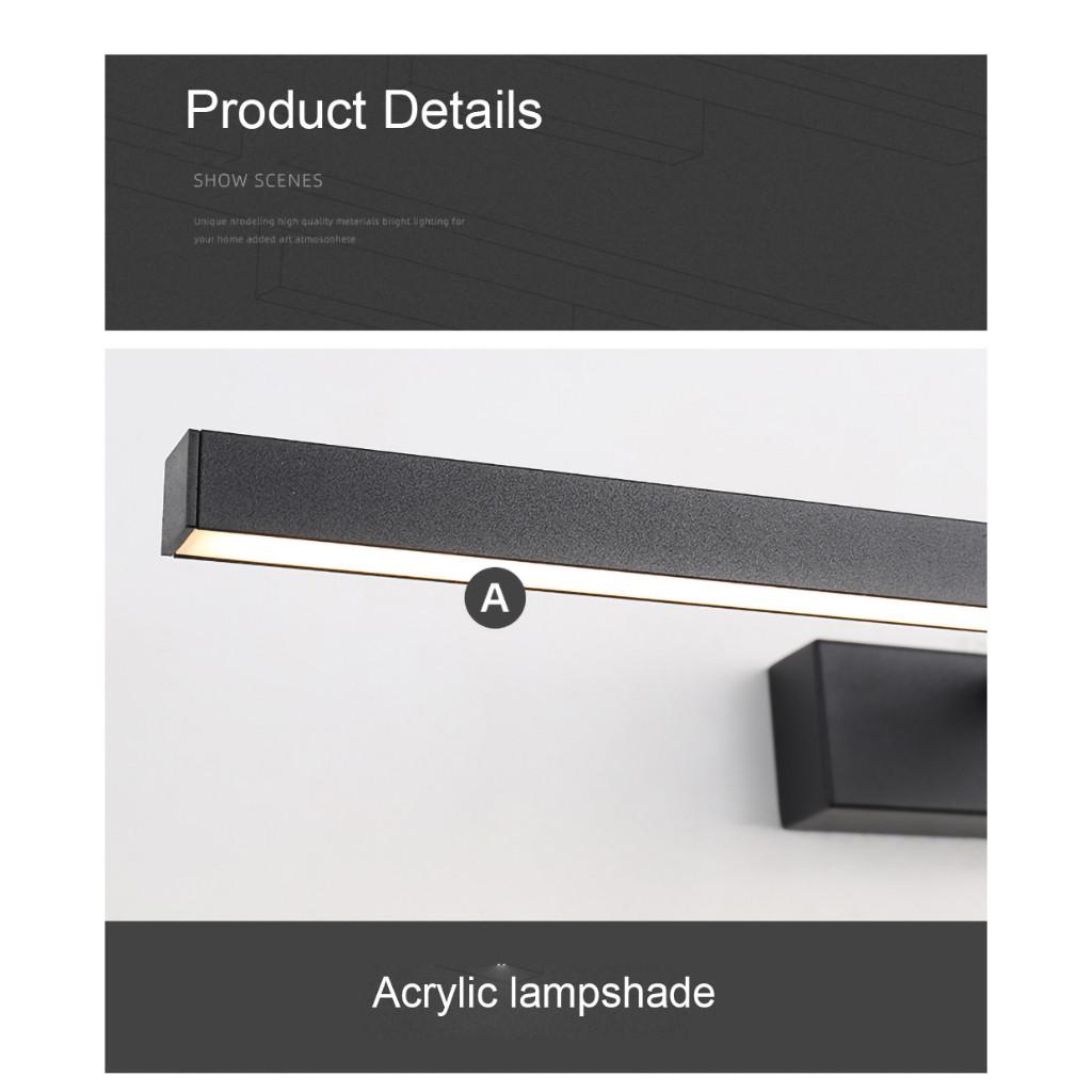 AC85-265V Modern LED Wall Lamp Bathroom Mirror Light Bedroom Bedside Wall Light Room Decor Indoor Lighting Device