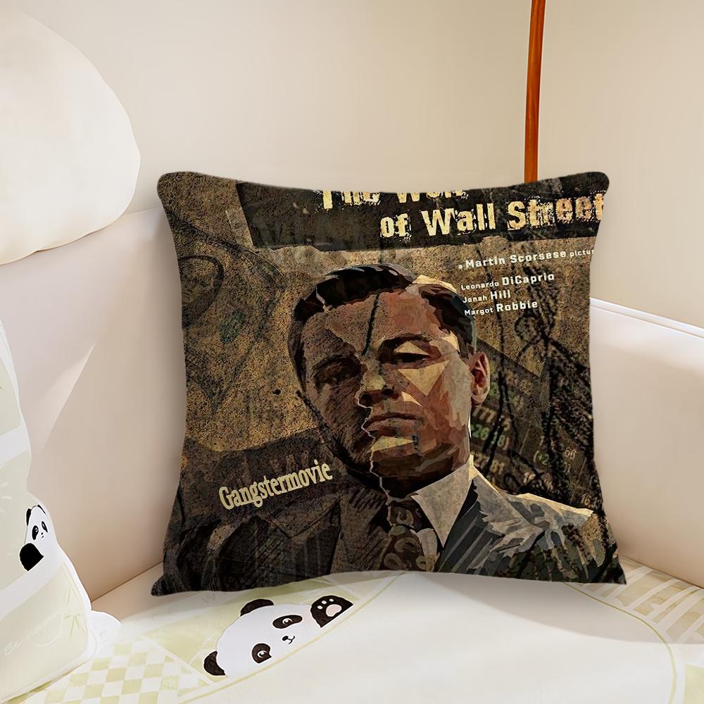 Movie WWolf Wwall Street Cushion Cover Pillow Case Plush Fabric Soft Double Sided Print Sofa Cushion Cover Throw Pillow Covers