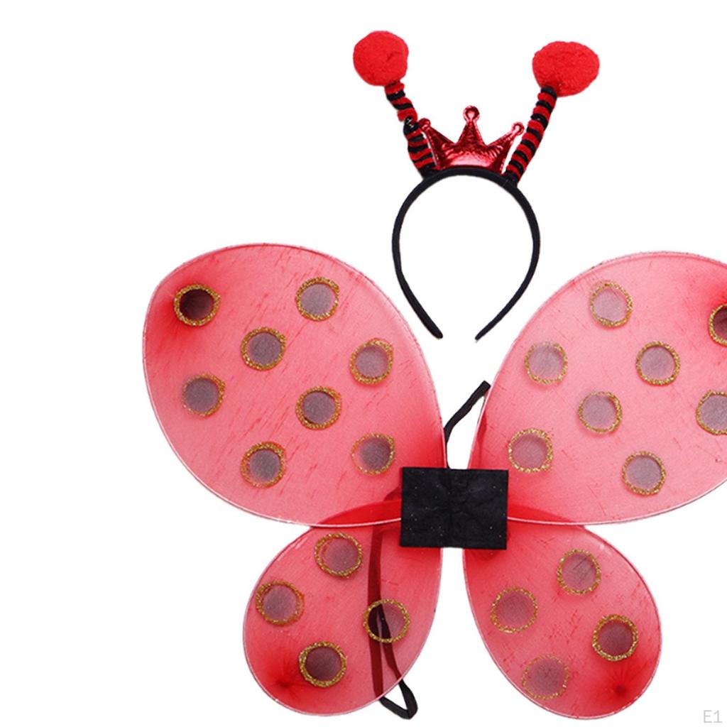 Ladybug Wing Costume Set for Masquerade Halloween Carnival Birthday Festival
