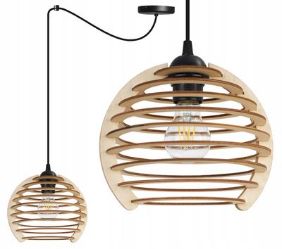 Hanging Lamp, Ceiling Chandelier, Wooden, Led Lampshade
