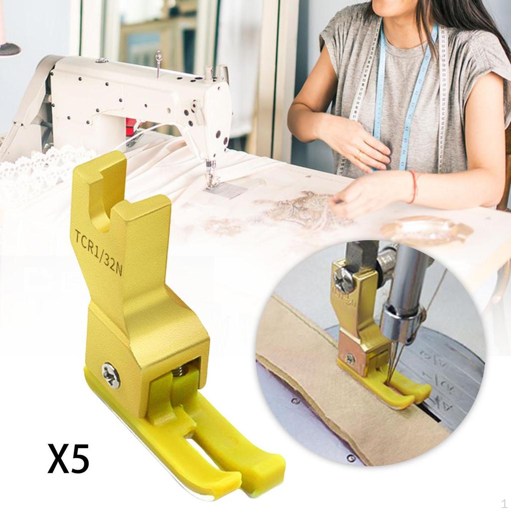 5 Pieces Presser Foot Computerized Flatbed Sewing Machine Accessory Spare Part for Home Industrial