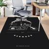 1pc Motorcycle Redwood Home Office, Durable Polyester Floor Mat with Easy, Office Decor, Urban Style, Nonslip Backing