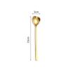 Stainless Steel Heart-Shaped Head Spoons Creative Home Tableware Teaspoon Coffee Ice Cream Honey Mixing Spoon Kitchen Dinnerware