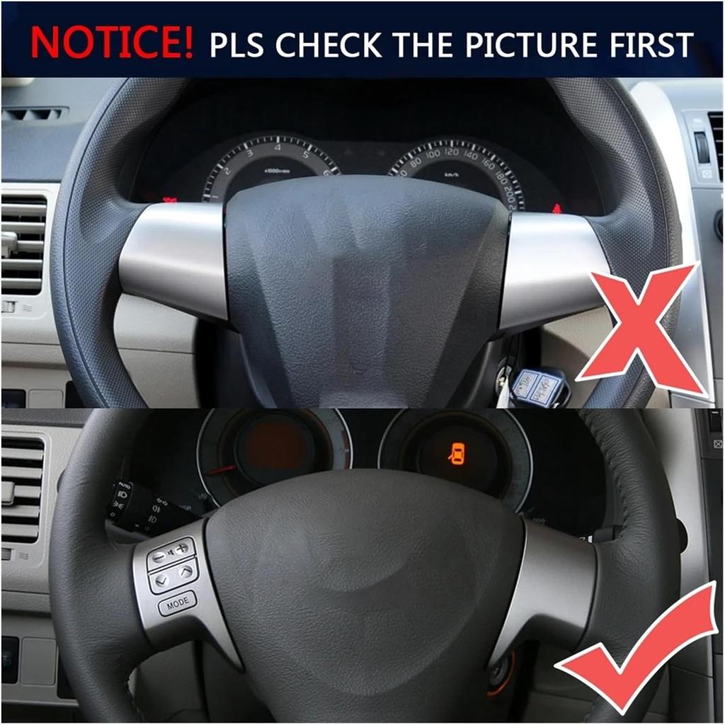 Bluetooth Steering Wheel Control Button Switch Compatible With Toyota Corolla 2007-2009 2010 2011 2012 2013 2014 84250-02200 8425002200(Silver)