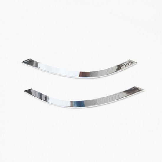 2PCS Chrome ABS Rear Fog Light Lamp Protect Cover Trim For BMW X5 F15 2014-2018