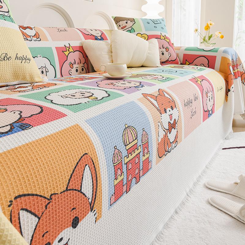 Полотенце для дивана из хлопка и льна — фото 7