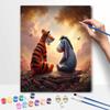 Disney Tigger Eeyore Oil Painting Kit Home Bedroom Wall Decor Handmade Gift for Friends Relaxing Art Craft Custom Room Ornament Set