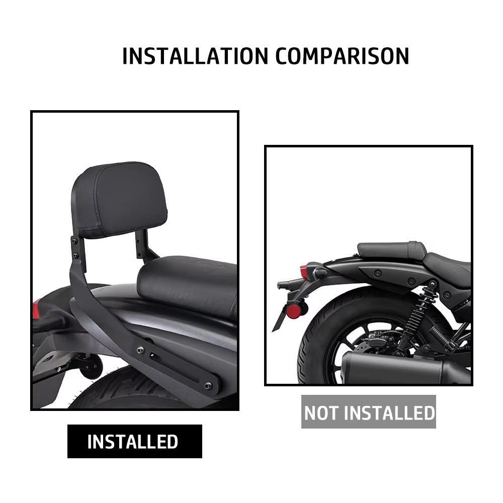 Motorcycle Accessories eliminator se 400 500 450Rear Passenger Backrest Cushion ELIMINATOR SE 400 450 500 2024 Rear Backrest Kit
