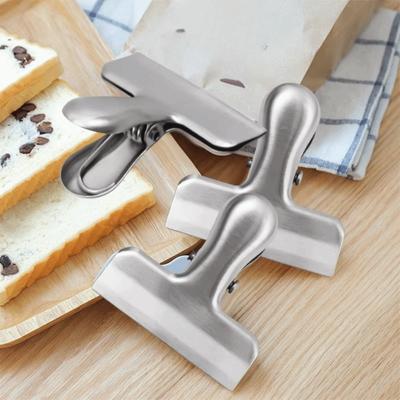8PCS Stainless Steel Food Packages Clamp Round Corner Office Ticket Clip Photo Clip Painting
