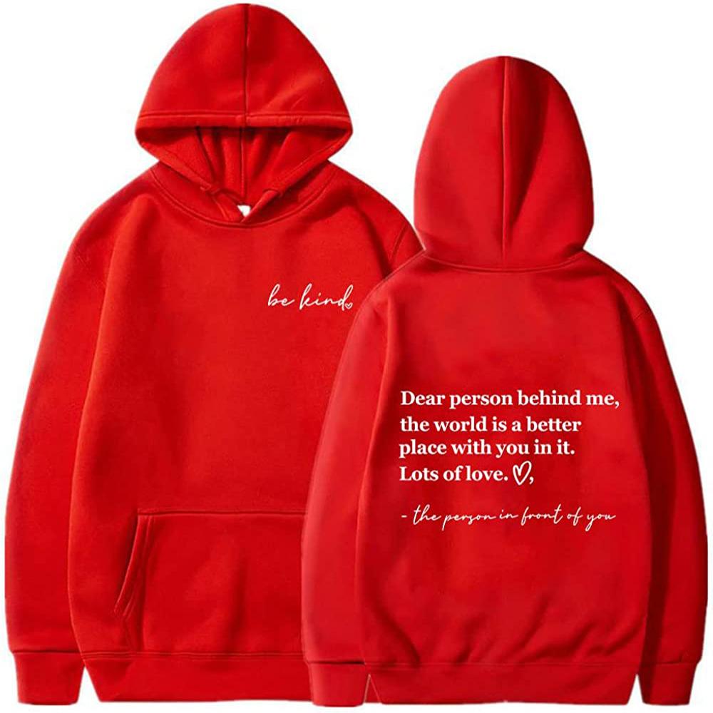 New Dear Person Behind Me Hooded Women's Sweatshirt Top Printed Sports