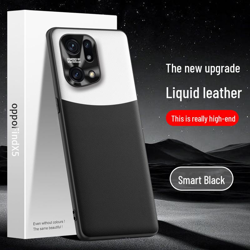 

Противоударный защитный чехол из жидкой кожи для телефона Oppo FindX5, цельный oppo Find X5