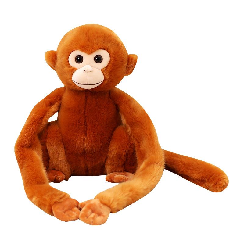 Cartoon Golden Monkey Doll Plush Toy Long Arm Monkey Orangutan Doll Curtain Buckle Children'S Soothing Doll