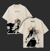 Ichigo Kurosaki Graphic Tshirt Anime BLEACH Vintage Washed Oversized T Shirt Men Women Clothing Cotton Short Sleeve Tees