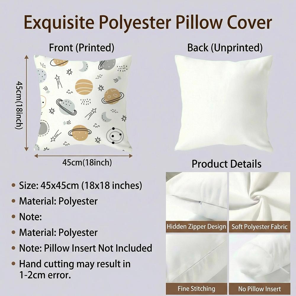 Cute Texture Cushion Cover Set of 4 Decorative Short Plush Pillow Covers for Sofa, Soft Cushion Case Cm