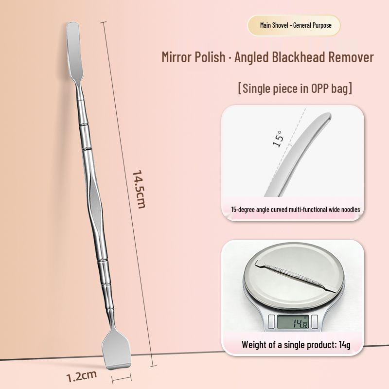 Stainless Steel Dual-Head Blackhead Remover Tool - Acne Needle & Nose Scraper Cleaner No Extra