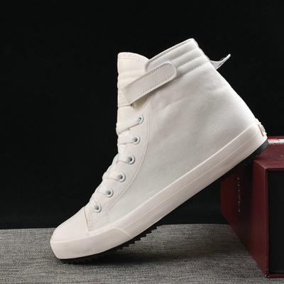 Moda 2024 Nueva Llegada Moda de Verano Zapatos Planos para Hombre Todo Negro Blanco Zapatos Casuales Zapatos de Lona para Hombre con Cordones Zapatos de Caña Alta
