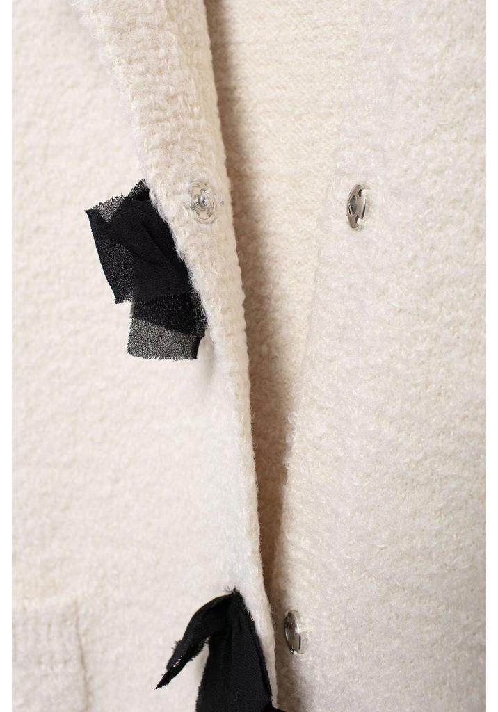 SHEIN Women's Autumn Bow Brooch Knitted Cardigan & Half Skirt Set: European-American Style.