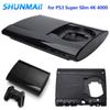 Complete Housing Shell Case Full Kit Gaming Accessories Black with Screws Console Faceplate Cover for PS3 Super Slim 4K 4000