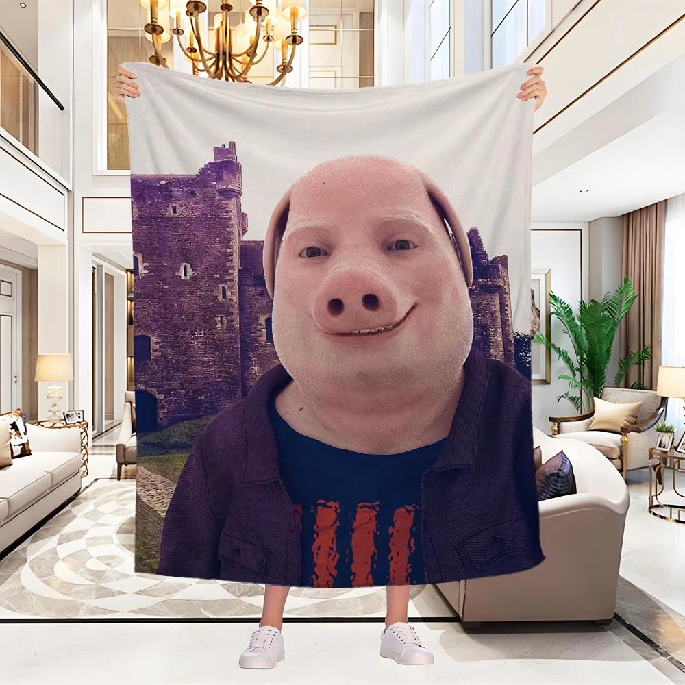 John Pork Fluffy Soft Blankets & Throws Cute Blanket Plaid Luxury Cover Throw Sofa Knee Microfiber Star H Anime Child Home