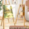 Wooden Tripod Floor Easel for Oil Painting - Foldable Art Student Stand