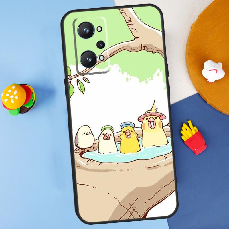 

Chubby Cockatiel Parrot Bird For Realme 14 13 12 10 11 Pro Plus GT 6 6T 5 GT7 Pro C55 C51 C21Y C25S C67 C75 C53 C61 Case Realme C75