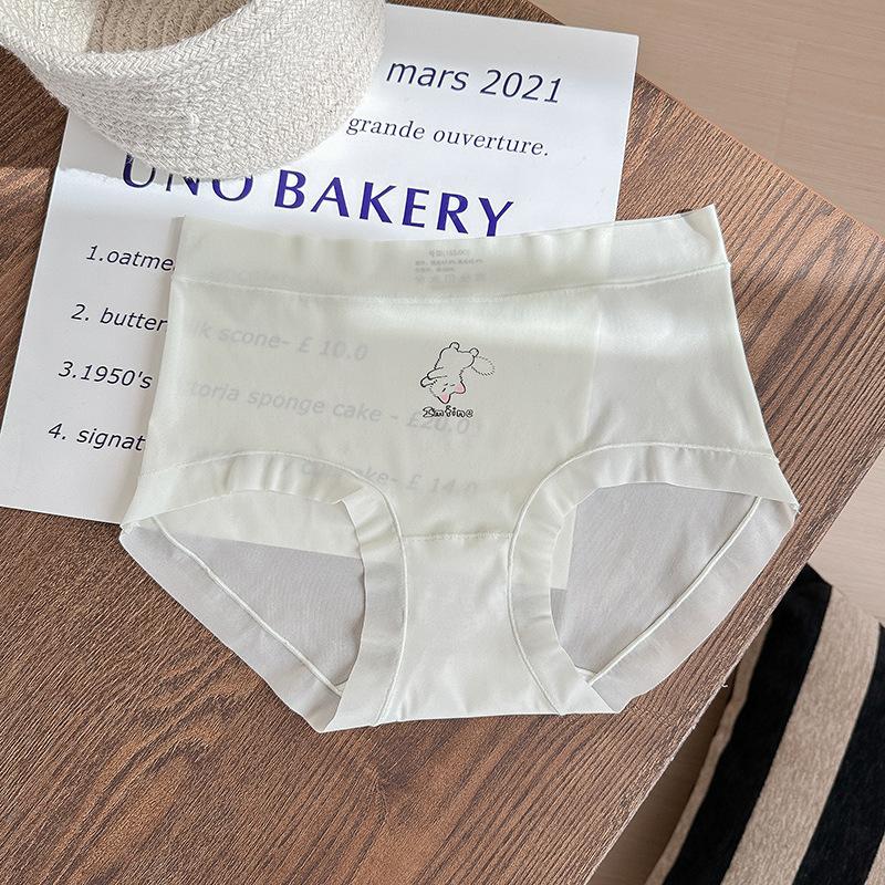 Women's Panties Cartoon Ice Silk Underwear Women's Non-trace Anti-bacterial Ultra-thin Briefs for Girls