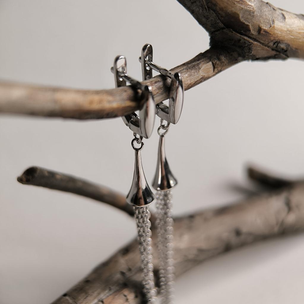 Silver Earrings Without Stones (2217091)