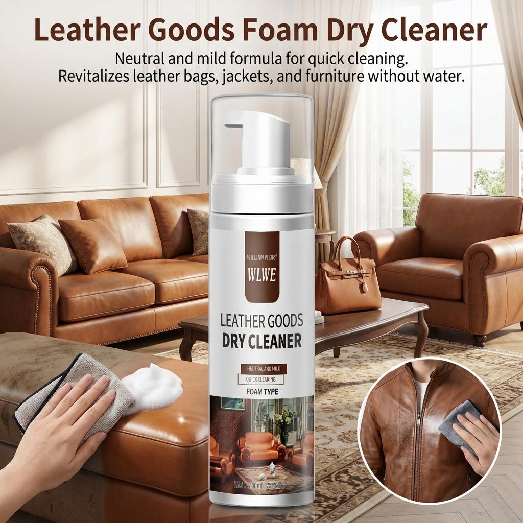 Leather Cleaner For Car Seats Sofa Luxury Goods Care 200ml Eco-Friendly Formula