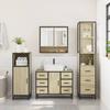 3 piece bathroom furniture set in Sonoma oak engineered wood
