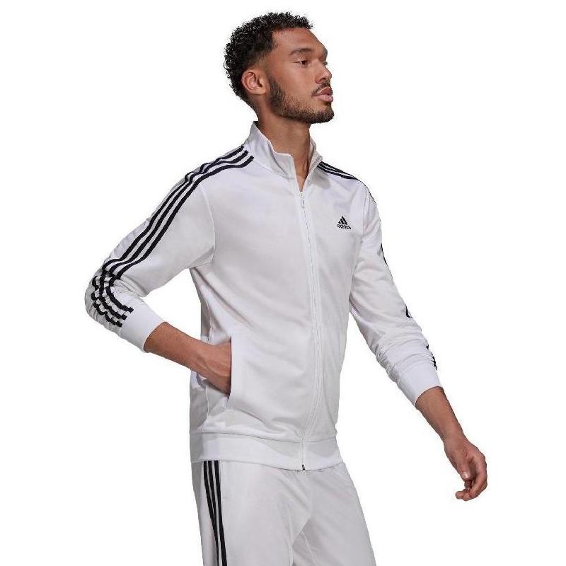 adidas Niezbędna rozgrzewka 3 paski kurtka dresowa męska kurtka biała H46102